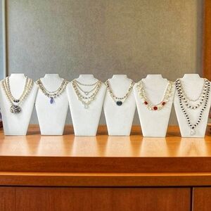 Lot of 16 Genuine Pearl/stone Necklaces with Silver Tone Findings
